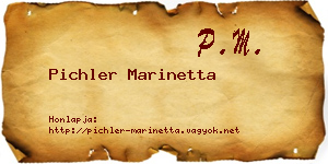 Pichler Marinetta névjegykártya